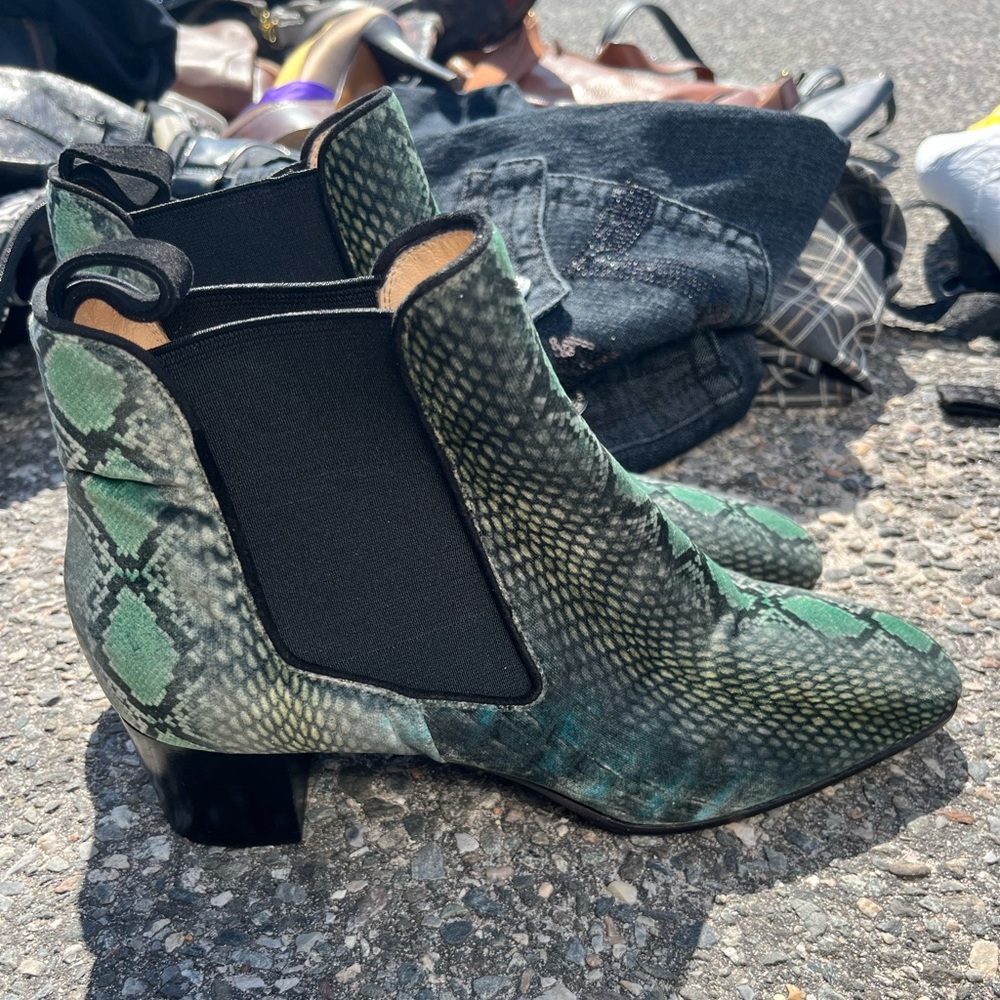 ENRICO ANTONORI MOSSY GREEN/BLACK SHORT VALOUR BEATLE BOOT 42/USA 11